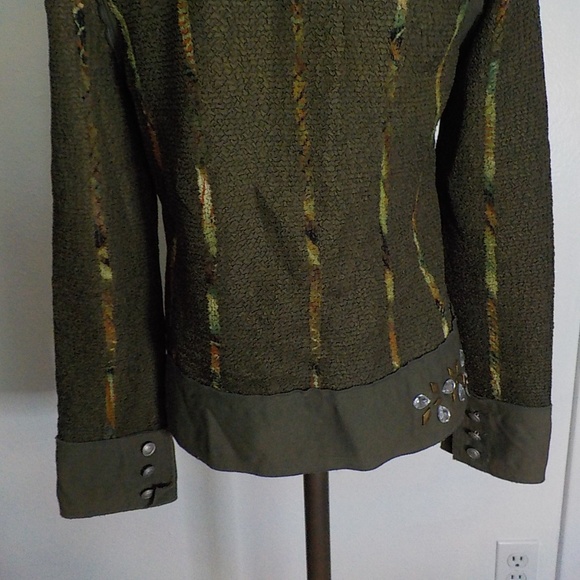 Lou Nardi Cotton & Stretch Military Style Jacket - Picture 8 of 13